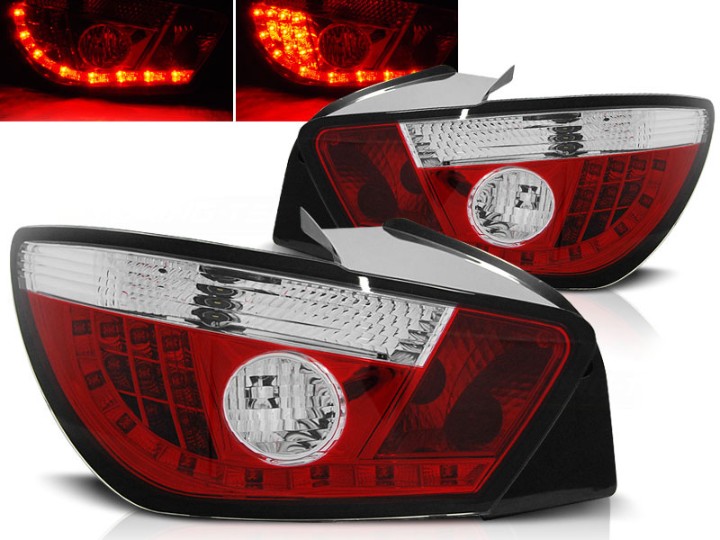 LED stražnja svjetla (crvena/kristal) / Seat Ibiza 6J (2008-) hatchback 3V, LDSE14