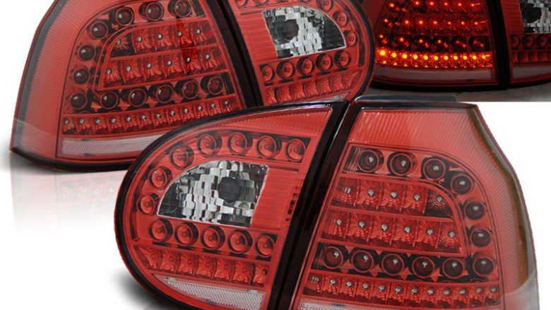 LED stražnja svjetla (crvena/kristal) / Volkswagen Golf 5 (10.2003-2009), LDVW69
