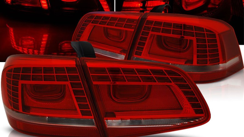 LED stražnja svjetla (crvena/kristal) / VW Volkswagen Passat B7 limuzina (2010-2014), LDVWD5