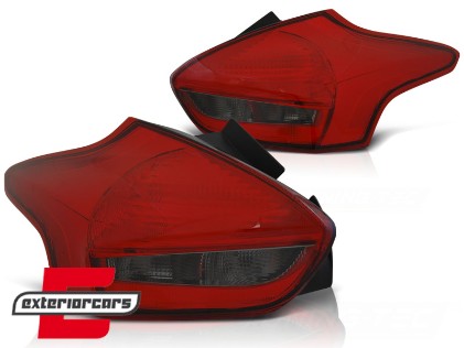 LED stražnja svjetla (crvena/smoke) / Ford Focus 3 Hatchback Facelift (2015-2018), LDFO54