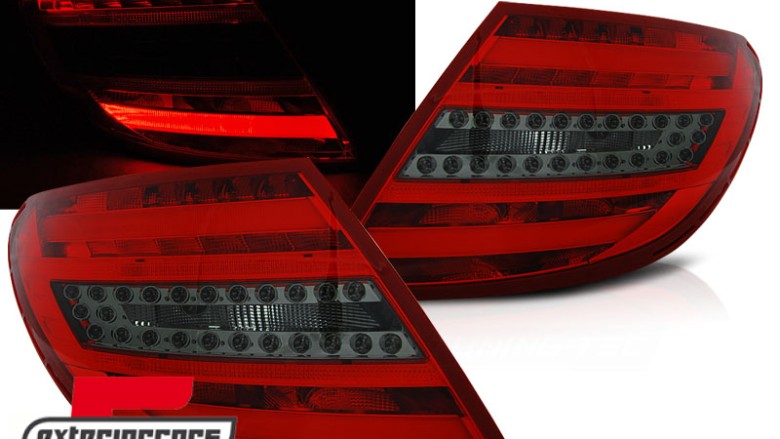 LED stražnja svjetla (crvena/smoke) / Mercedes C-klasa W204 limuzina (2007-2010), LDME66