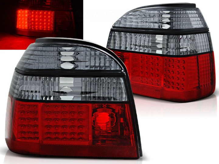 LED stražnja svjetla (crvena/smoke) / Volkswagen Golf 3 (09.1991-08.1997), LDVW50