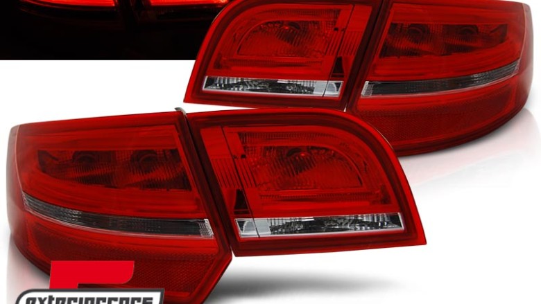 LED stražnja svjetla Facelift dizajn (crvena/kristal) / Audi A3 Sportback (2004-2008), LDAUA7