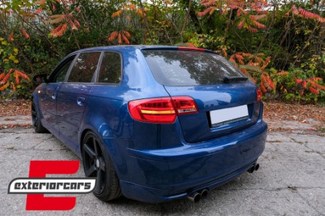 LED stražnja svjetla Facelift dizajn (crvena/kristal) / Audi A3 Sportback (2004-2008), LDAUA7
