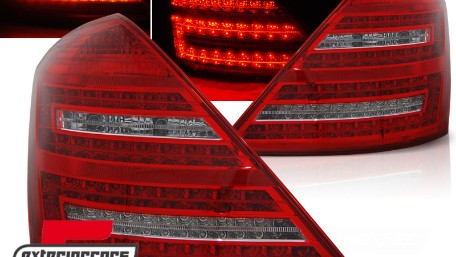 LED stražnja svjetla Facelift dizajn (crvena/kristal) / Mercedes S-klasa W221 (2005-2009), LDME50