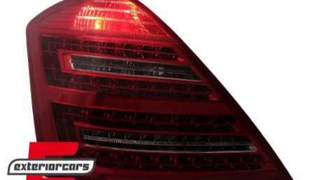 LED stražnja svjetla Facelift dizajn (crvena/kristal) / Mercedes S-klasa W221 (2005-2009), LDME50