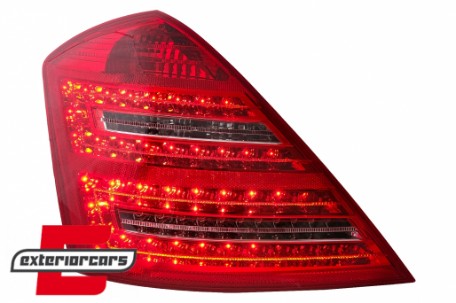 LED stražnja svjetla Facelift dizajn (crvena/kristal) / Mercedes S-klasa W221 (2005-2009), LDME50
