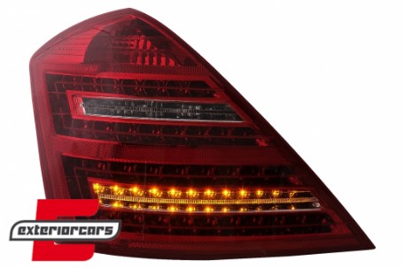 LED stražnja svjetla Facelift dizajn (crvena/kristal) / Mercedes S-klasa W221 (2005-2009), LDME50