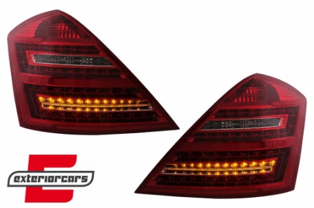 LED stražnja svjetla Facelift dizajn (crvena/kristal) / Mercedes S-klasa W221 (2005-2009), LDME50