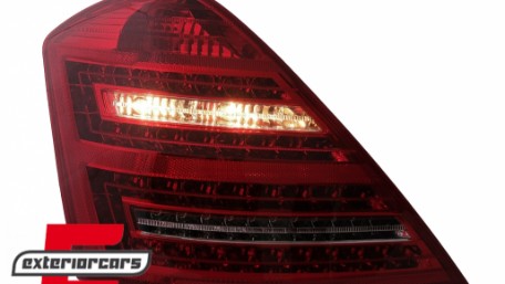 LED stražnja svjetla Facelift dizajn (crvena/kristal) / Mercedes S-klasa W221 (2005-2009), LDME50