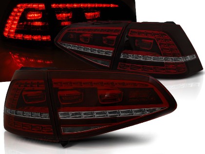 LED stražnja svjetla GTI look (crvena/smoke) / VW Golf 7 VII (2013-2017), LDVWE9