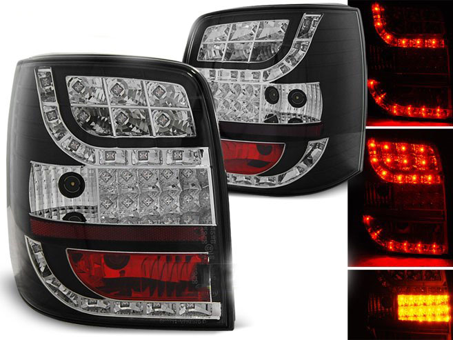 LED stražnja svjetla LED žmigavci (crna) / Volkswagen Passat B5 3BG (2000-2004), LDVW85
