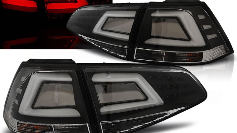 LED stražnja svjetla LedBar (crna) / VW Golf 7 VII (2013-2017), LDVW04