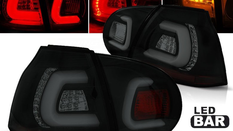 LED stražnja svjetla LedBar (crna/smoke) / Volkswagen Golf 5 (2003-2008), LDVWA4