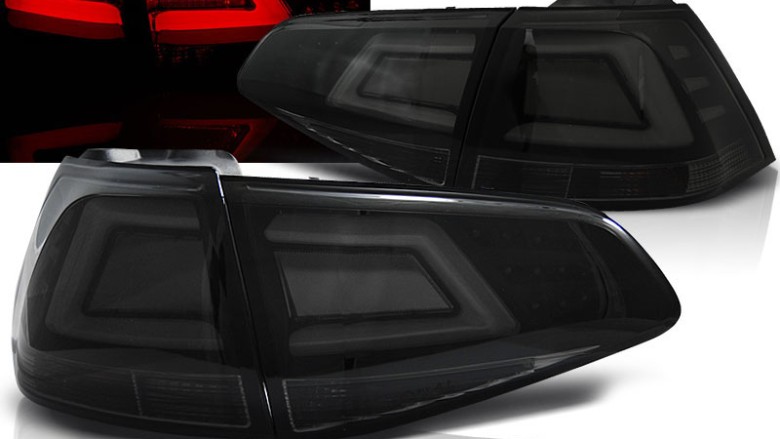 LED stražnja svjetla LedBar (crna/smoke) / VW Golf 7 VII (2013-2017), LDVW03