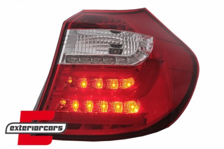 LED stražnja svjetla LedBar (crvena/kristal) / BMW serije 1 E81 E87 (09.2007-2011), LDBM87