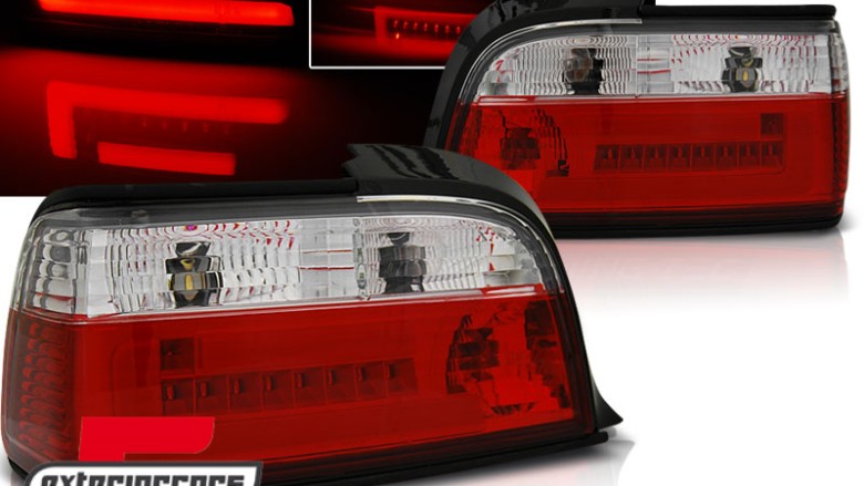 LED stražnja svjetla LedBar (crvena/kristal) / BMW serije 3 E36 Coupe Cabrio (1990-1999), LDBM77
