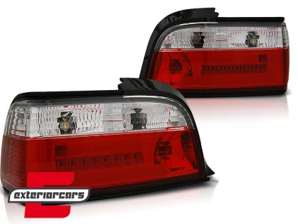 LED stražnja svjetla LedBar (crvena/kristal) / BMW serije 3 E36 Coupe Cabrio (1990-1999), LDBM77