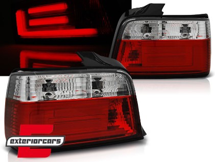LED stražnja svjetla LedBar (crvena/kristal) / BMW serije 3 E36 limuzina (1990-1999), LDBM76