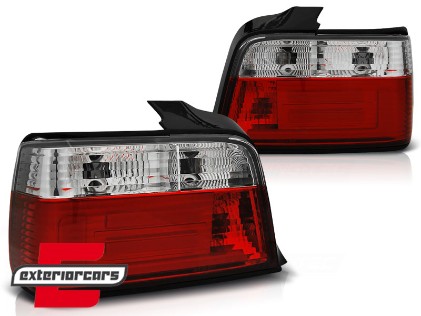LED stražnja svjetla LedBar (crvena/kristal) / BMW serije 3 E36 limuzina (1990-1999), LDBM76