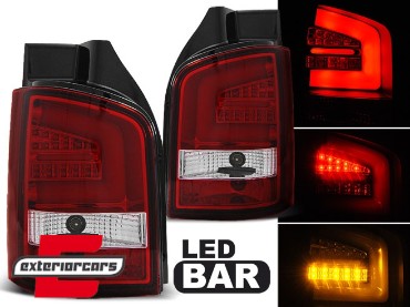 LED stražnja svjetla LedBar (crvena/kristal) / Volkswagen T5 (04.2003-08.2009), LDVW93