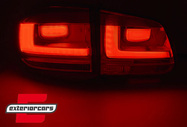 LED stražnja svjetla LedBar (crvena/kristal) / Volkswagen Tiguan I (10.2007-2011), LDVWH3
