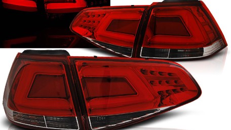 LED stražnja svjetla LedBar (crvena/kristal) / VW Golf 7 VII (2013-2017), LDVW02