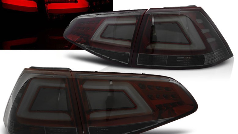 LED stražnja svjetla LedBar (crvena/smoke) / VW Golf 7 VII (2013-2017), LDVW07
