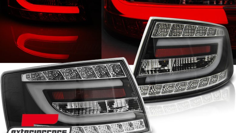 LED stražnja svjetla LedBar dizajn (crna) / Audi A6 C6 4F limuzina (2004-07.2008), LDAUB9