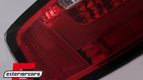 LED stražnja svjetla LedBar dizajn (crvena/kristal) / Audi A5 8T Coupe Cabrio Sportback (2007-2011), LDAUE2