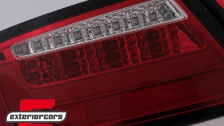 LED stražnja svjetla LedBar dizajn (crvena/kristal) / Audi A5 8T Coupe Cabrio Sportback (2007-2011), LDAUE2