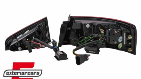 LED stražnja svjetla LedBar dizajn (crvena/kristal) / Audi A5 8T Coupe Cabrio Sportback (2007-2011), LDAUE2