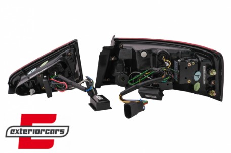 LED stražnja svjetla LedBar dizajn (crvena/kristal) / Audi A5 8T Coupe Cabrio Sportback (2007-2011), LDAUE2