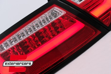 LED stražnja svjetla LedBar dizajn (crvena/kristal) / Audi A5 8T Coupe Cabrio Sportback (2007-2011), LDAUE2