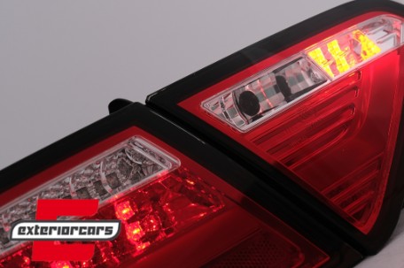 LED stražnja svjetla LedBar dizajn (crvena/kristal) / Audi A5 8T Coupe Cabrio Sportback (2007-2011), LDAUE2