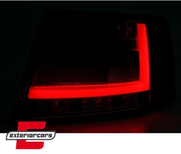 LED stražnja svjetla LedBar dizajn (crvena/kristal) / Audi A6 C6 4F limuzina (2004-07.2008), LDAUG2