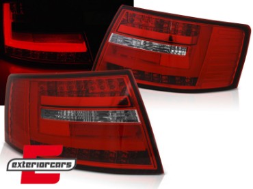 LED stražnja svjetla LedBar dizajn (crvena/kristal) / Audi A6 C6 4F limuzina (2004-07.2008), LDAUG5