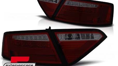 LED stražnja svjetla LedBar dizajn (crvena/smoke) / Audi A5 8T Coupe Cabrio Sportback (2007-2011), LDAUE3