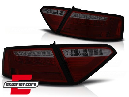 LED stražnja svjetla LedBar dizajn (crvena/smoke) / Audi A5 8T Coupe Cabrio Sportback (2007-2011), LDAUE3