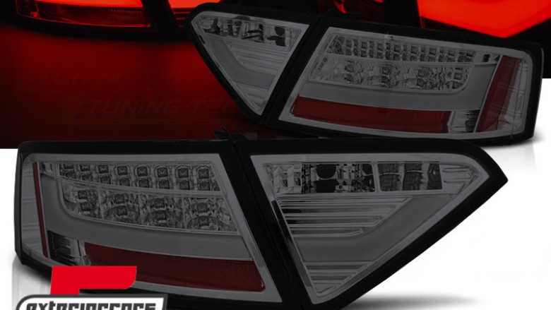 LED stražnja svjetla LedBar dizajn (crvena/smoke) /  Audi A5 8T Coupe Cabrio Sportback (2007-2011), LDAUE4
