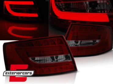 LED stražnja svjetla LedBar dizajn (crvena/smoke) / Audi A6 C6 4F limuzina (2004-07.2008), LDAUC6