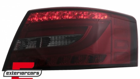 LED stražnja svjetla LedBar dizajn (crvena/smoke) / Audi A6 C6 4F limuzina (2004-07.2008), LDAUC6