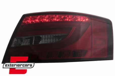 LED stražnja svjetla LedBar dizajn (crvena/smoke) / Audi A6 C6 4F limuzina (2004-07.2008), LDAUC6