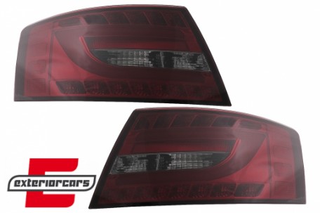 LED stražnja svjetla LedBar dizajn (crvena/smoke) / Audi A6 C6 4F limuzina (2004-07.2008), LDAUC6