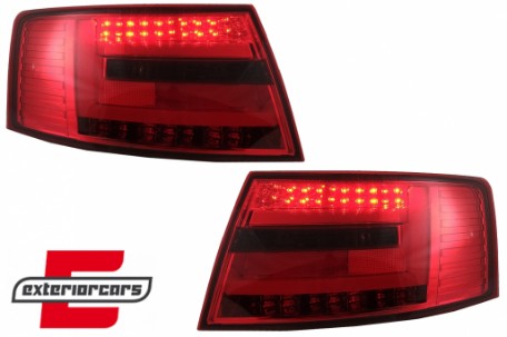 LED stražnja svjetla LedBar dizajn (crvena/smoke) / Audi A6 C6 4F limuzina (2004-07.2008), LDAUG3