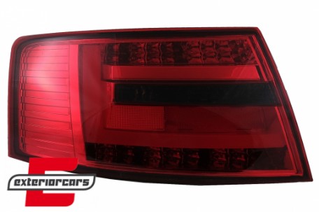 LED stražnja svjetla LedBar dizajn (crvena/smoke) / Audi A6 C6 4F limuzina (2004-07.2008), LDAUG3