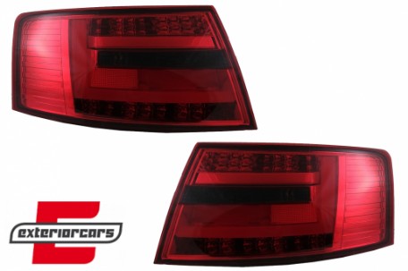 LED stražnja svjetla LedBar dizajn (crvena/smoke) / Audi A6 C6 4F limuzina (2004-07.2008), LDAUG3