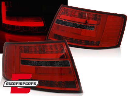 LED stražnja svjetla LedBar dizajn (crvena/smoke) / Audi A6 C6 4F limuzina (2004-07.2008), LDAUG6