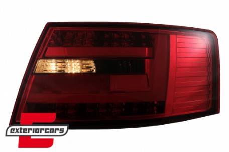 LED stražnja svjetla LedBar dizajn (crvena/smoke) / Audi A6 C6 4F limuzina (2004-07.2008), LDAUG6