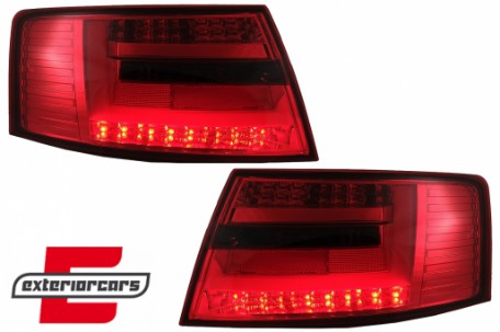 LED stražnja svjetla LedBar dizajn (crvena/smoke) / Audi A6 C6 4F limuzina (2004-07.2008), LDAUG6